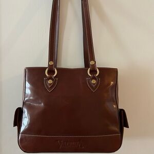 Valentina Brown Leather Tote Bag